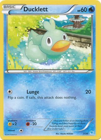 Ducklett (7/30) [XY: Trainer Kit 3 - Suicune] | Jomio and Rueliete's Cards and Comics