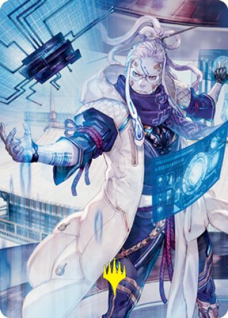 Tameshi, Reality Architect 2 Art Card (Gold-Stamped Signature) [Kamigawa: Neon Dynasty Art Series] | Jomio and Rueliete's Cards and Comics