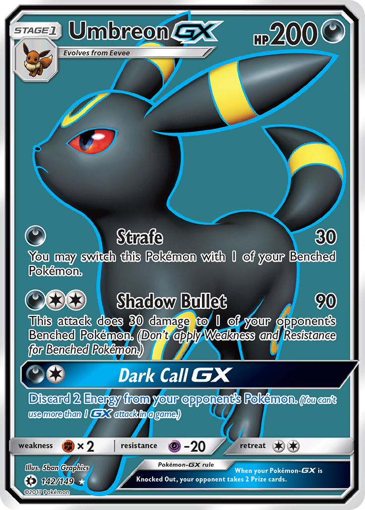 Umbreon GX (142/149) [Sun & Moon: Base Set] | Jomio and Rueliete's Cards and Comics