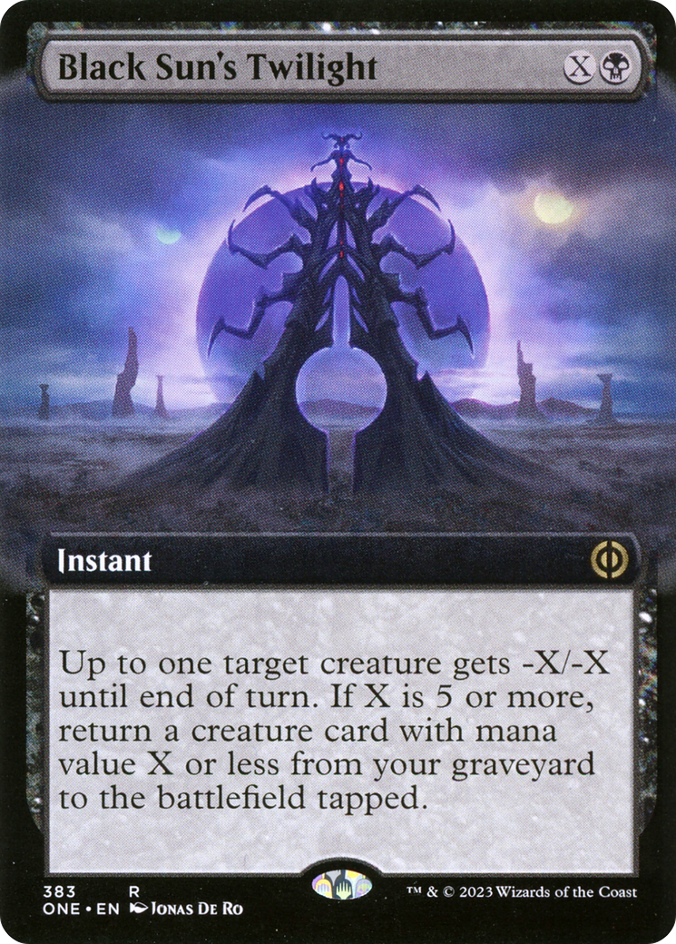 Black Sun's Twilight (Extended Art) [Phyrexia: All Will Be One] | Jomio and Rueliete's Cards and Comics