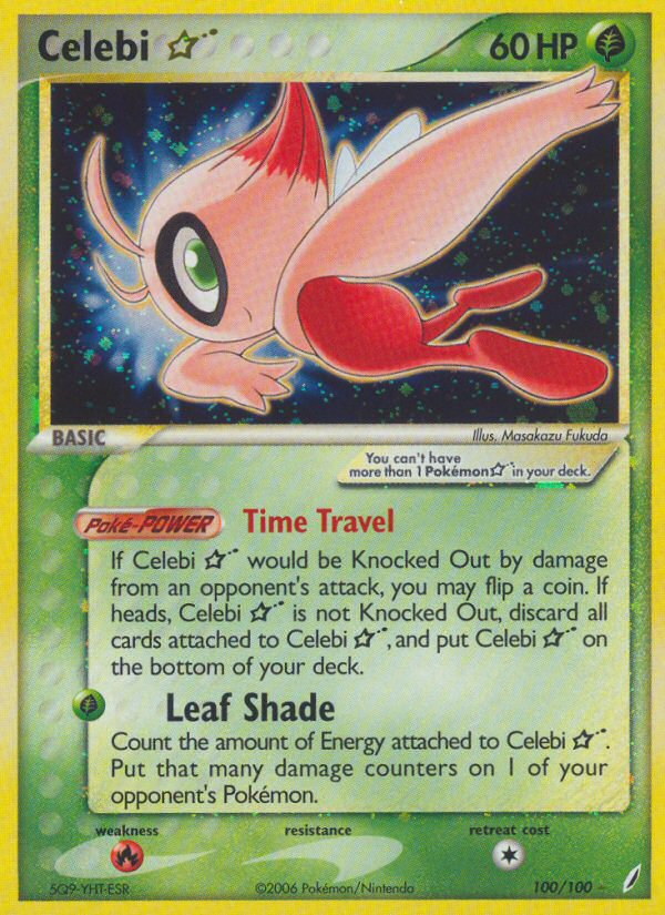 Celebi Star (100/100) [EX: Crystal Guardians] | Jomio and Rueliete's Cards and Comics