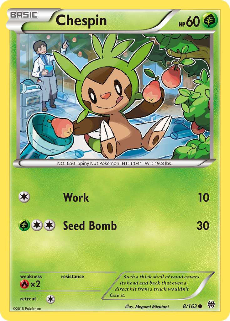 Chespin (8/162) [XY: BREAKthrough] | Jomio and Rueliete's Cards and Comics