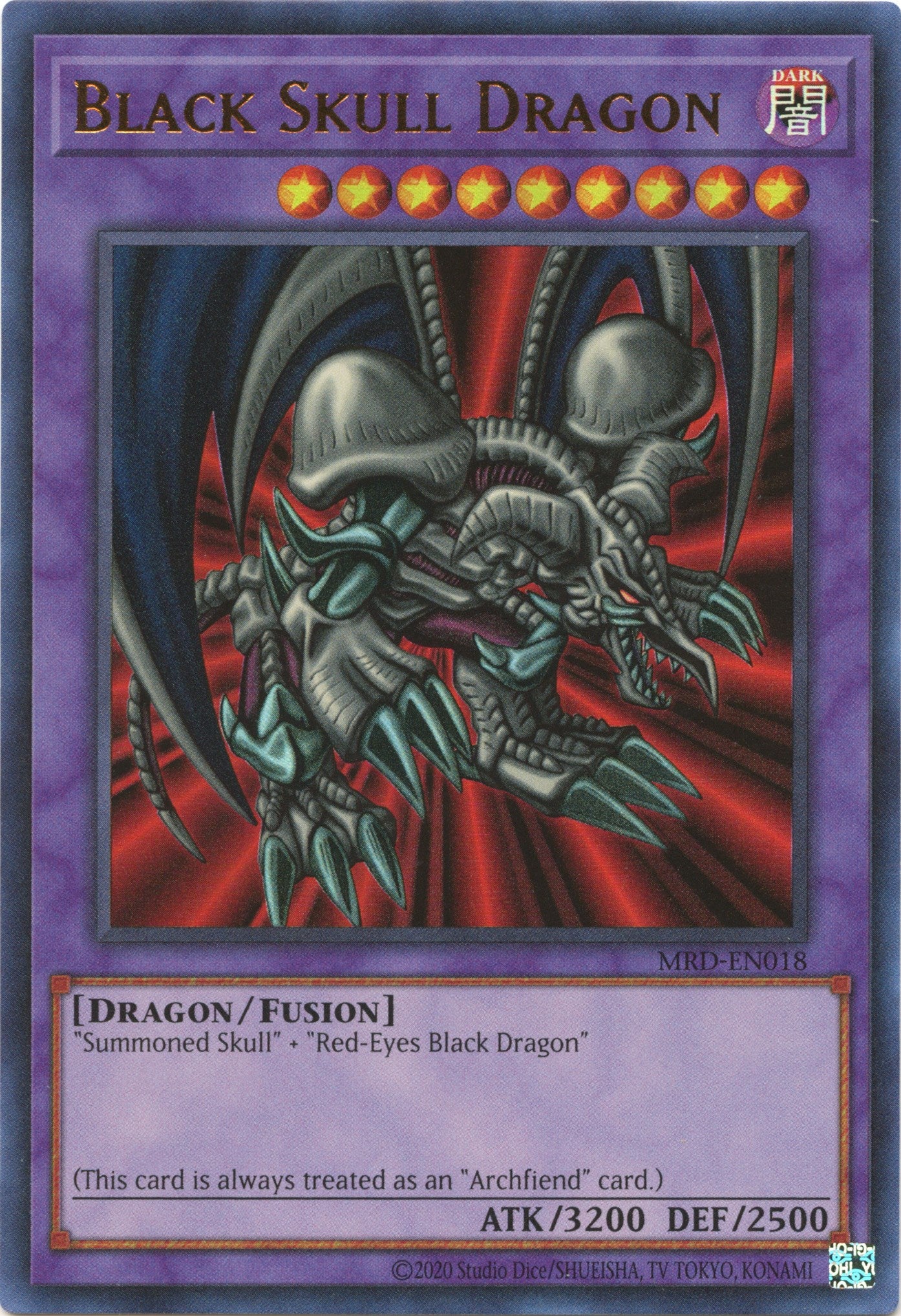 Black Skull Dragon (25th Anniversary) [MRD-EN018] Ultra Rare | Jomio and Rueliete's Cards and Comics