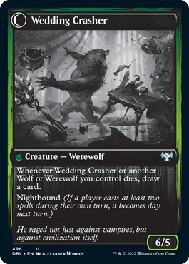 Wolfkin Outcast // Wedding Crasher [Innistrad: Double Feature] | Jomio and Rueliete's Cards and Comics