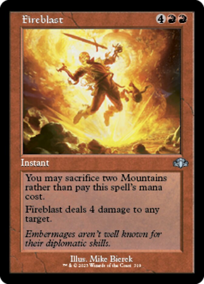 Fireblast (Retro) [Dominaria Remastered] | Jomio and Rueliete's Cards and Comics
