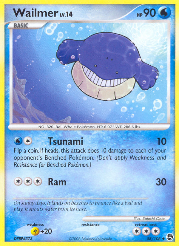 Wailmer (58/106) [Diamond & Pearl: Great Encounters] | Jomio and Rueliete's Cards and Comics