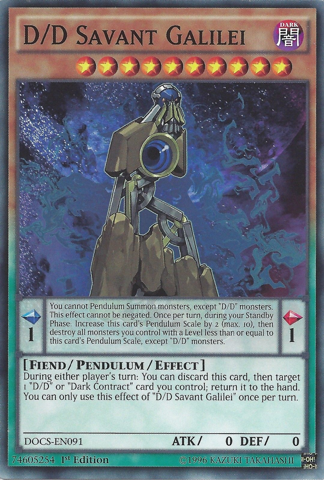 D/D Savant Galilei [DOCS-EN091] Common | Jomio and Rueliete's Cards and Comics
