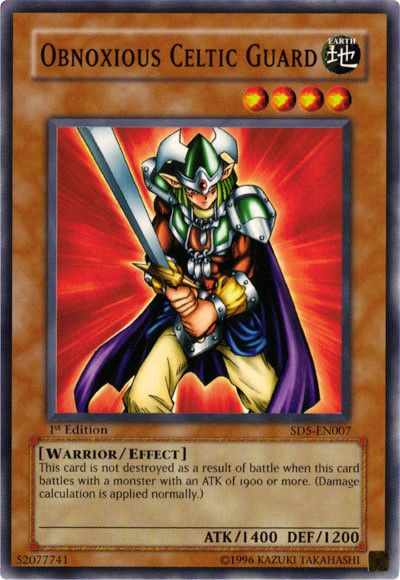 Obnoxious Celtic Guardian [SD5-EN007] Common | Jomio and Rueliete's Cards and Comics