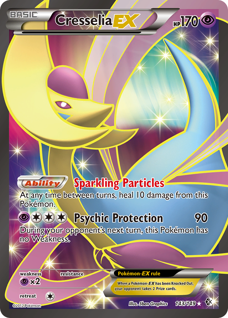 Cresselia EX (143/149) [Black & White: Boundaries Crossed] | Jomio and Rueliete's Cards and Comics