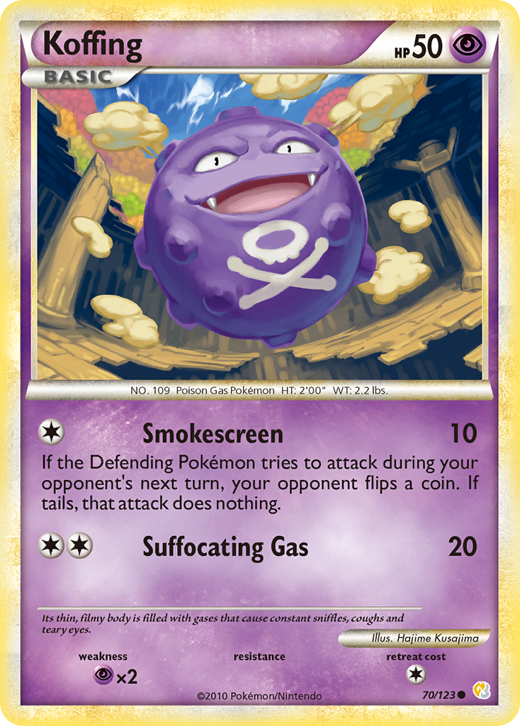 Koffing (70/123) [HeartGold & SoulSilver: Base Set] | Jomio and Rueliete's Cards and Comics