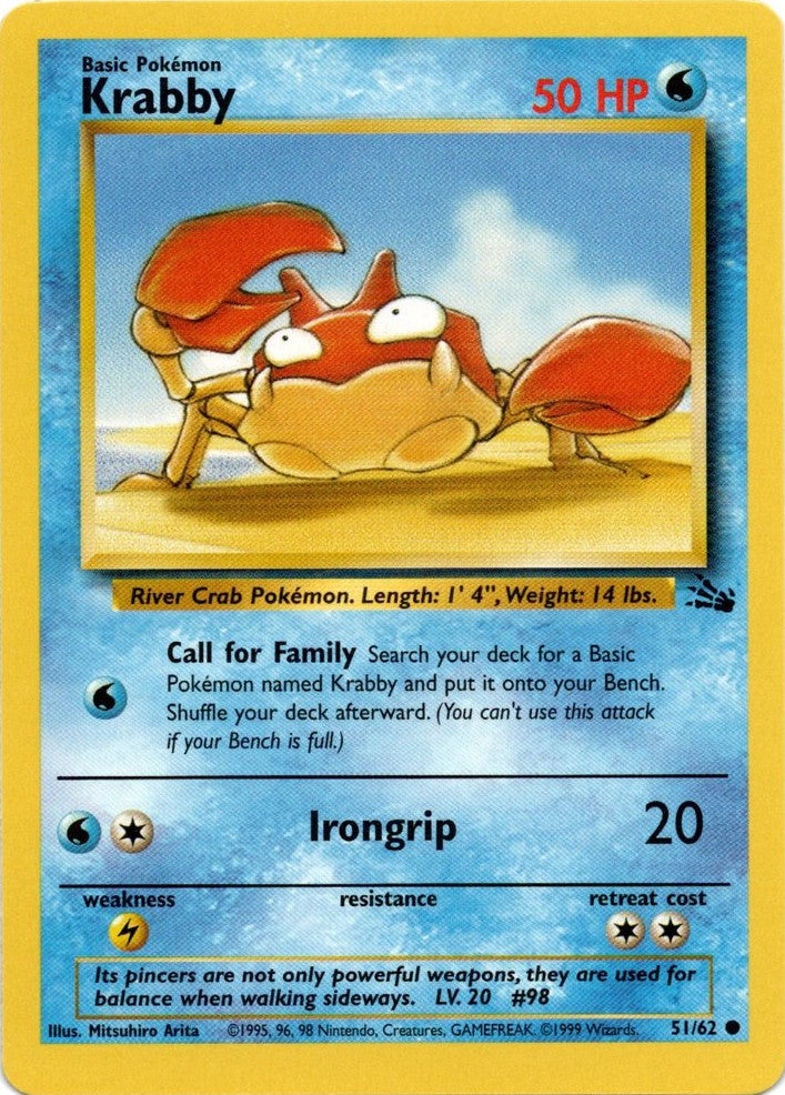 Krabby (51/62) [Fossil Unlimited] | Jomio and Rueliete's Cards and Comics