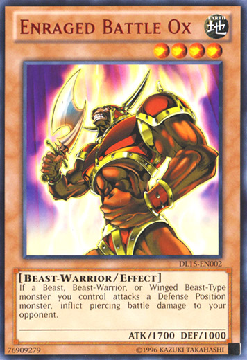 Enraged Battle Ox (Red) [DL15-EN002] Rare | Jomio and Rueliete's Cards and Comics