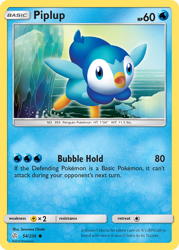 Piplup (54/236) [Sun & Moon: Cosmic Eclipse] | Jomio and Rueliete's Cards and Comics