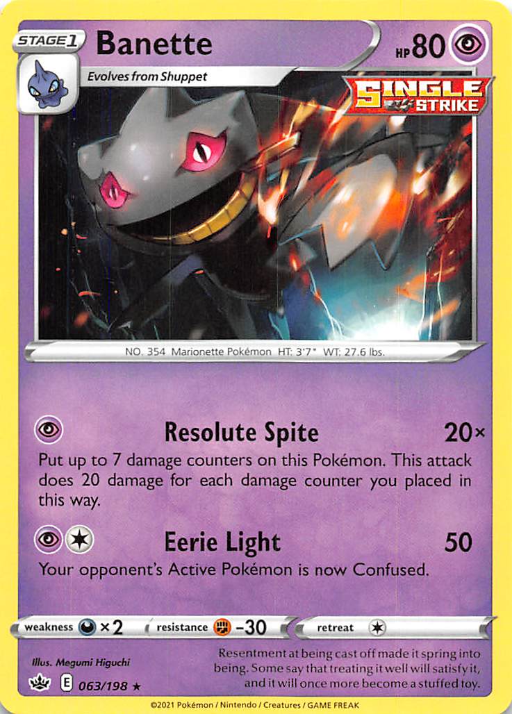 Banette (063/198) [Sword & Shield: Chilling Reign] | Jomio and Rueliete's Cards and Comics