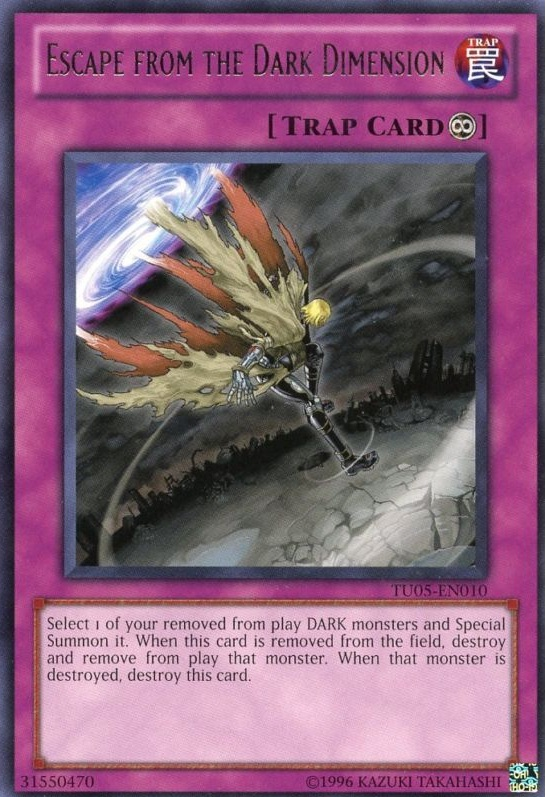Escape from the Dark Dimension [TU05-EN010] Rare | Jomio and Rueliete's Cards and Comics