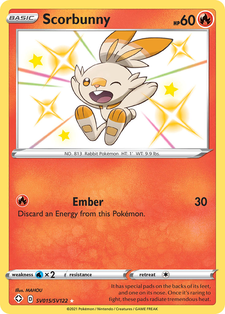 Scorbunny (SV015/SV122) [Sword & Shield: Shining Fates] | Jomio and Rueliete's Cards and Comics