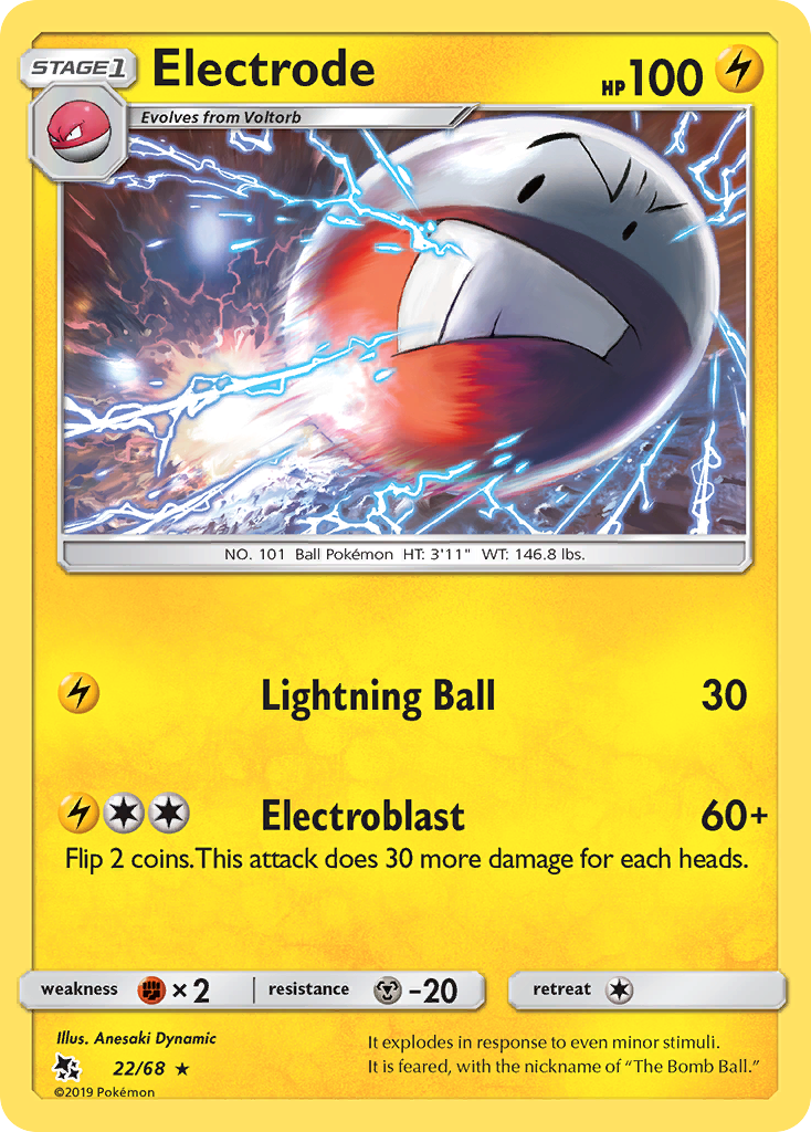 Electrode (22/68) [Sun & Moon: Hidden Fates] | Jomio and Rueliete's Cards and Comics