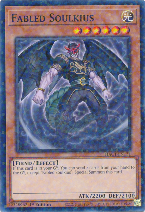 Fabled Soulkius (Duel Terminal) [HAC1-EN131] Parallel Rare | Jomio and Rueliete's Cards and Comics