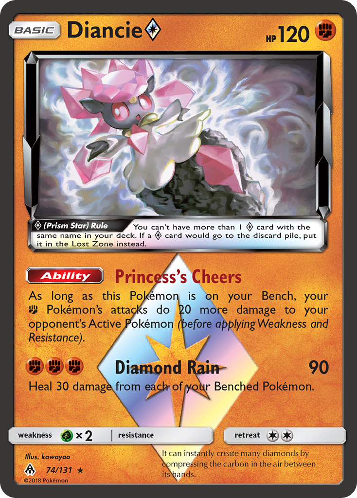 Diancie (74/131) (Prism Star) [Sun & Moon: Forbidden Light] | Jomio and Rueliete's Cards and Comics