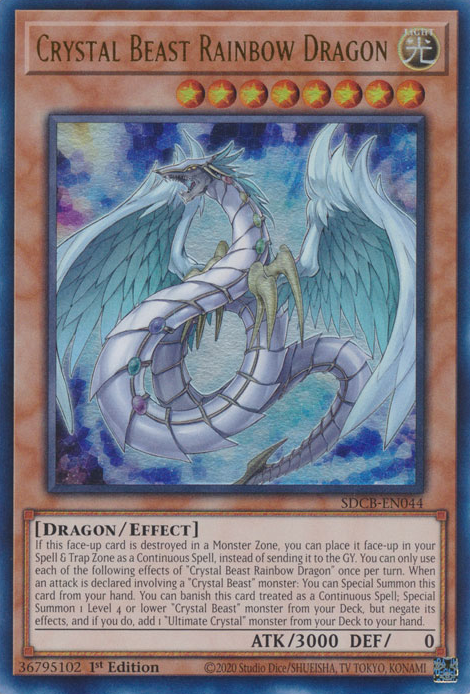 Crystal Beast Rainbow Dragon [SDCB-EN044] Ultra Rare | Jomio and Rueliete's Cards and Comics