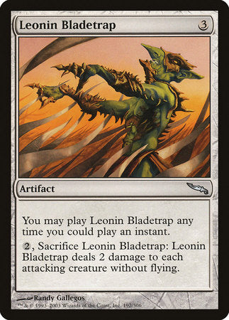 Leonin Bladetrap [Mirrodin] | Jomio and Rueliete's Cards and Comics