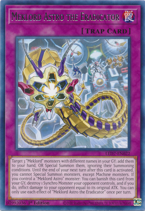 Meklord Astro the Eradicator [LED7-EN022] Rare | Jomio and Rueliete's Cards and Comics