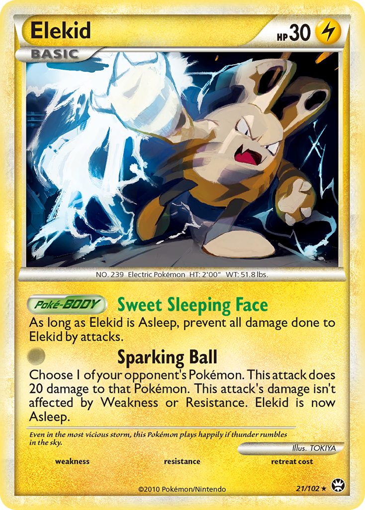 Elekid (21/102) [HeartGold & SoulSilver: Triumphant] | Jomio and Rueliete's Cards and Comics