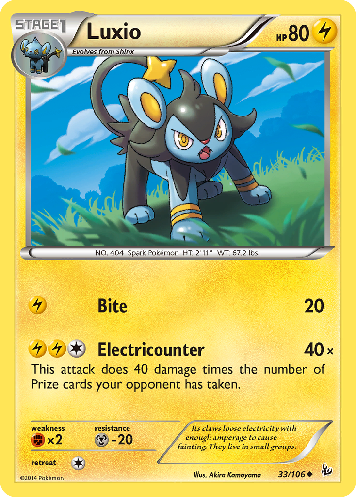 Luxio (33/106) [XY: Flashfire] | Jomio and Rueliete's Cards and Comics