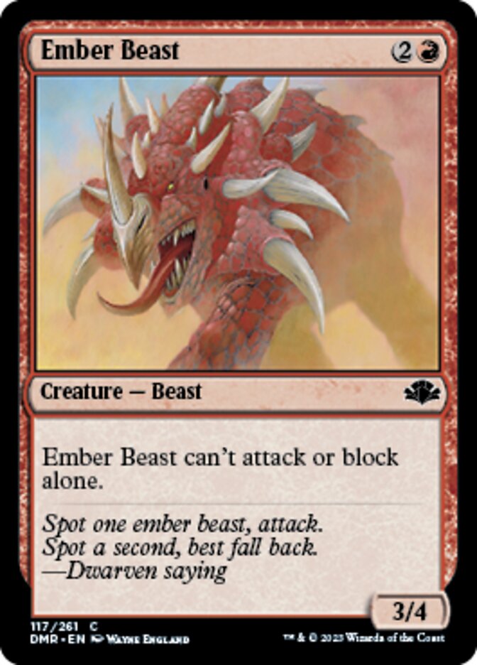 Ember Beast [Dominaria Remastered] | Jomio and Rueliete's Cards and Comics