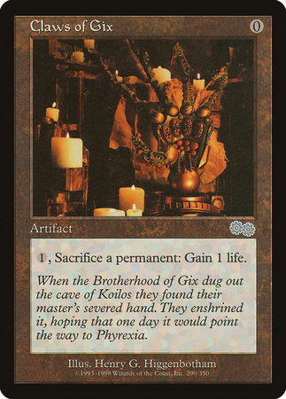 Claws of Gix [Urza's Saga] | Jomio and Rueliete's Cards and Comics