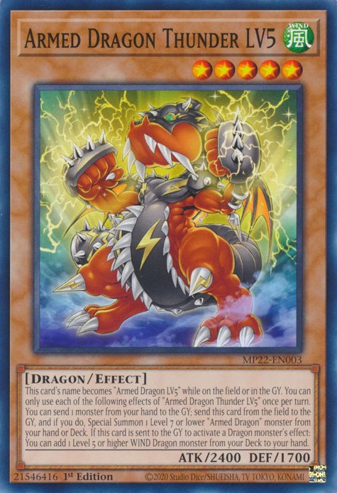 Armed Dragon Thunder LV5 [MP22-EN003] Common | Jomio and Rueliete's Cards and Comics