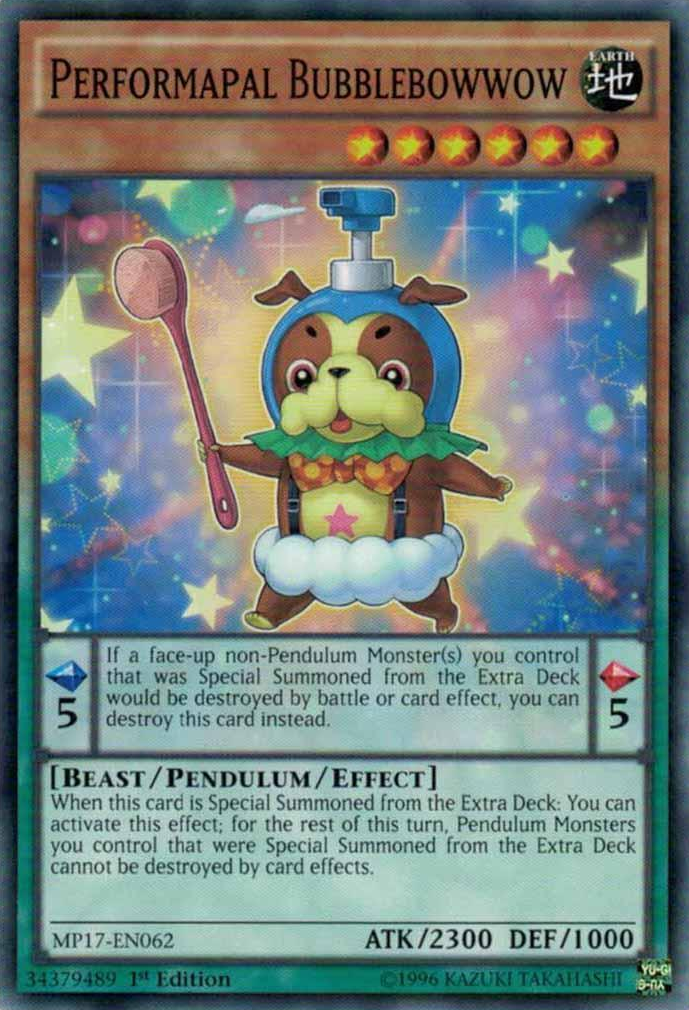 Performapal Bubblebowwow [MP17-EN062] Common | Jomio and Rueliete's Cards and Comics