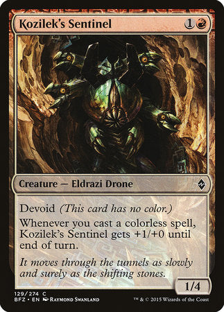 Kozilek's Sentinel [Battle for Zendikar] | Jomio and Rueliete's Cards and Comics
