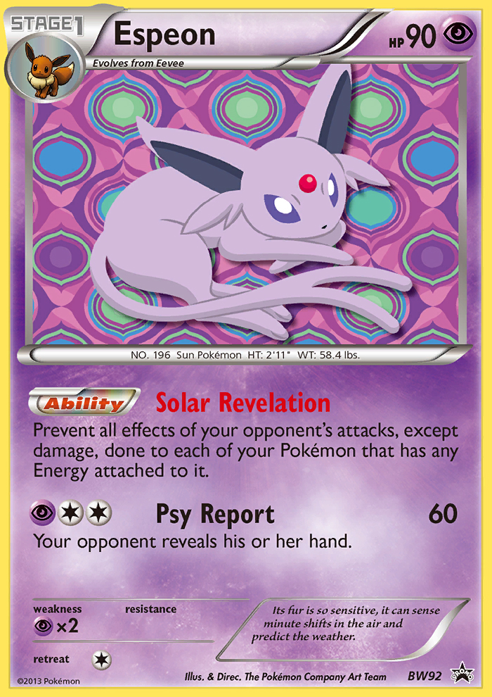 Espeon (BW92) [Black & White: Black Star Promos] | Jomio and Rueliete's Cards and Comics