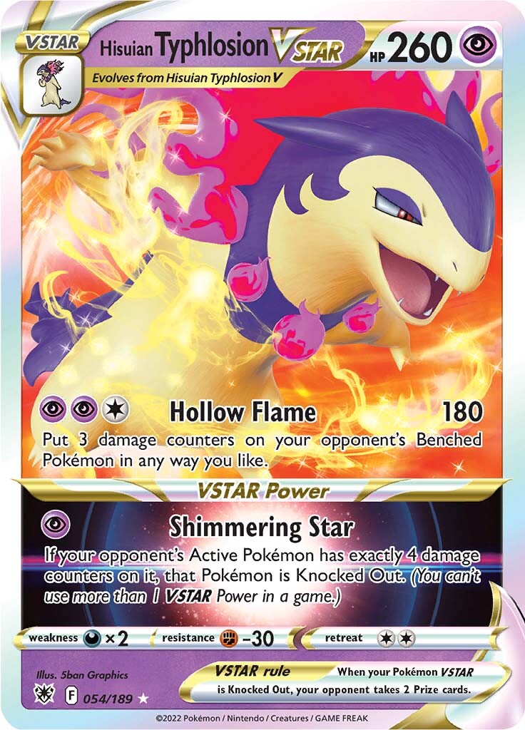 Hisuian Typhlosion VSTAR (054/189) [Sword & Shield: Astral Radiance] | Jomio and Rueliete's Cards and Comics
