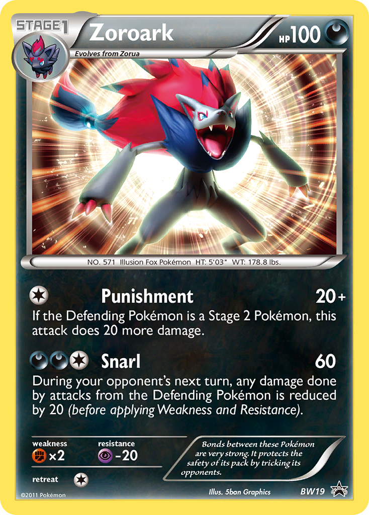 Zoroark (BW19) [Black & White: Black Star Promos] | Jomio and Rueliete's Cards and Comics