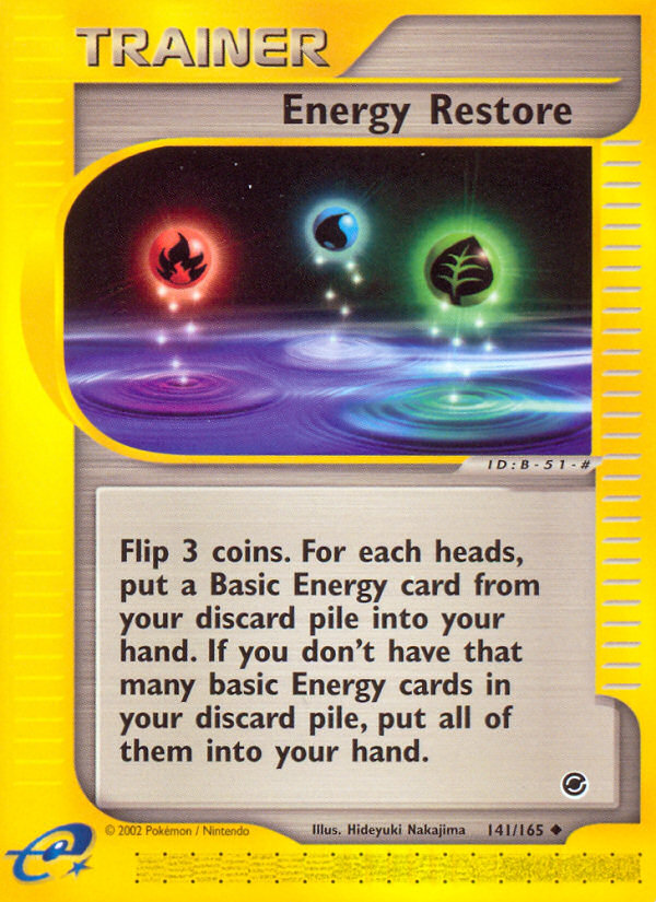 Energy Restore (141/165) [Expedition: Base Set] | Jomio and Rueliete's Cards and Comics