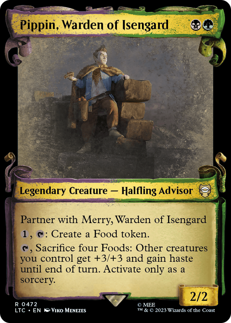 Pippin, Warden of Isengard [The Lord of the Rings: Tales of Middle-Earth Commander Showcase Scrolls] | Jomio and Rueliete's Cards and Comics