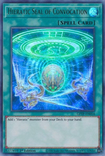 Hieratic Seal of Convocation [GFTP-EN054] Ultra rare | Jomio and Rueliete's Cards and Comics