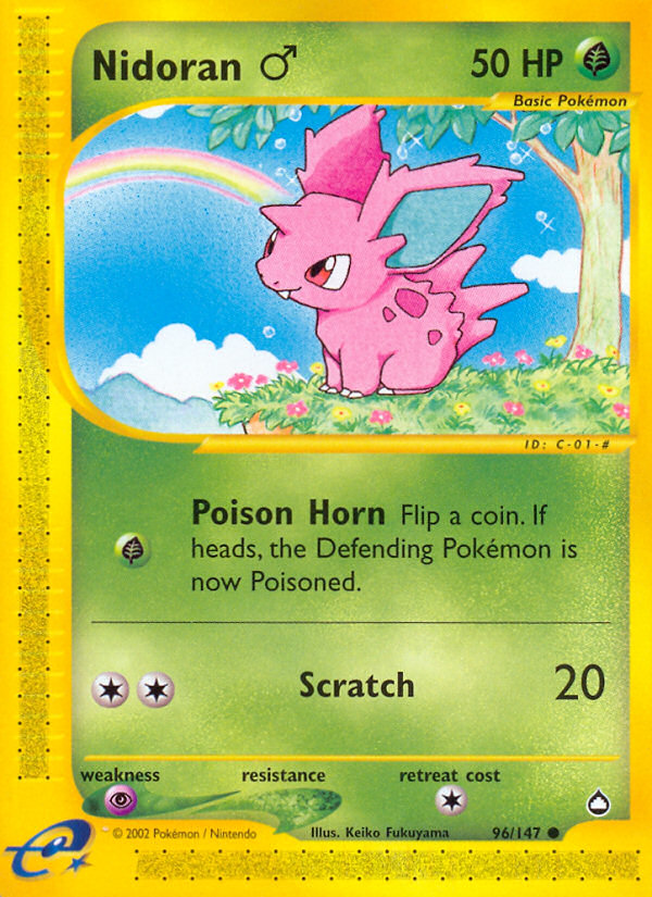 Nidoran (96/147) (Male) [Aquapolis] | Jomio and Rueliete's Cards and Comics