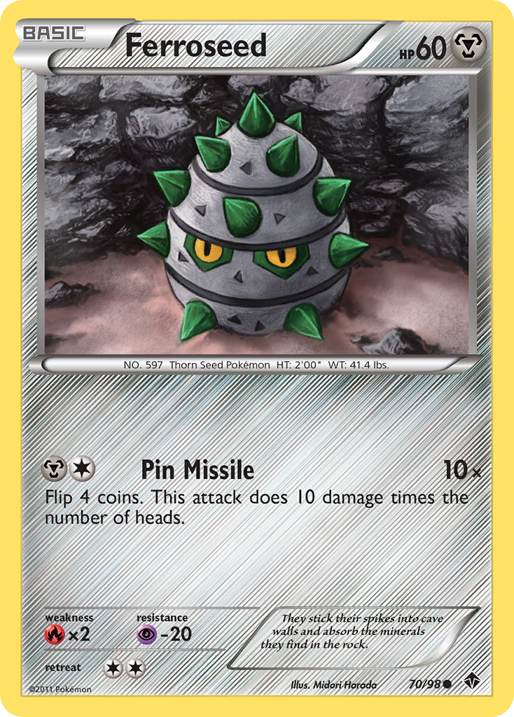 Ferroseed (70/98) [Black & White: Emerging Powers] | Jomio and Rueliete's Cards and Comics