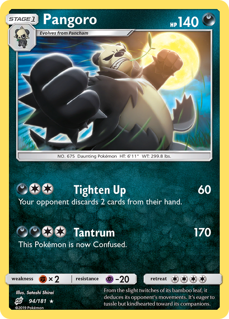 Pangoro (94/181) [Sun & Moon: Team Up] | Jomio and Rueliete's Cards and Comics