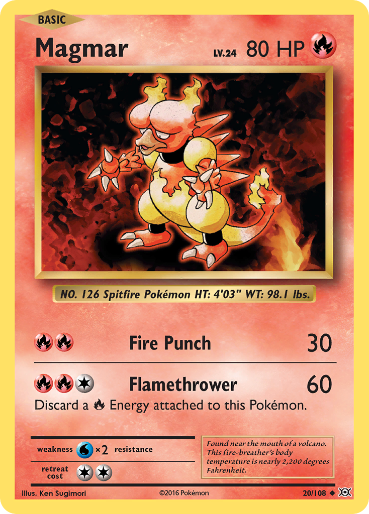 Magmar (20/108) [XY: Evolutions] | Jomio and Rueliete's Cards and Comics
