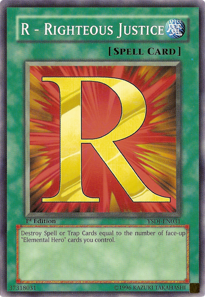 R - Righteous Justice [YSDJ-EN031] Common | Jomio and Rueliete's Cards and Comics
