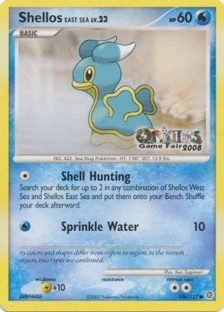 Shellos East Sea (106/132) (Origins Game Fair 2008) [Nintendo: Black Star Promos] | Jomio and Rueliete's Cards and Comics