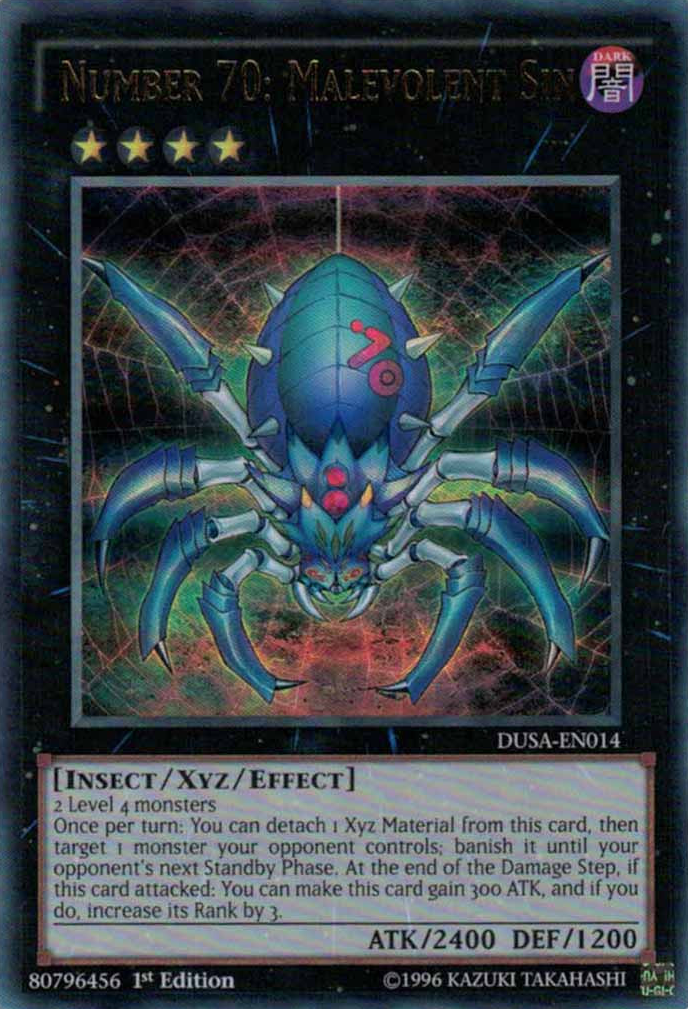 Number 70: Malevolent Sin [DUSA-EN014] Ultra Rare | Jomio and Rueliete's Cards and Comics