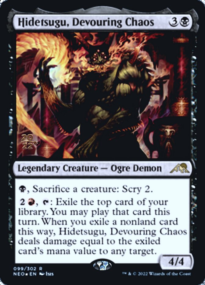 Hidetsugu, Devouring Chaos [Kamigawa: Neon Dynasty Prerelease Promos] | Jomio and Rueliete's Cards and Comics