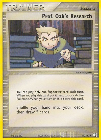 Prof. Oak's Research (98/112) [EX: FireRed & LeafGreen] | Jomio and Rueliete's Cards and Comics