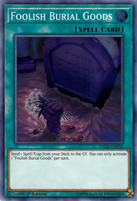 Foolish Burial Goods [DASA-EN058] Super Rare | Jomio and Rueliete's Cards and Comics
