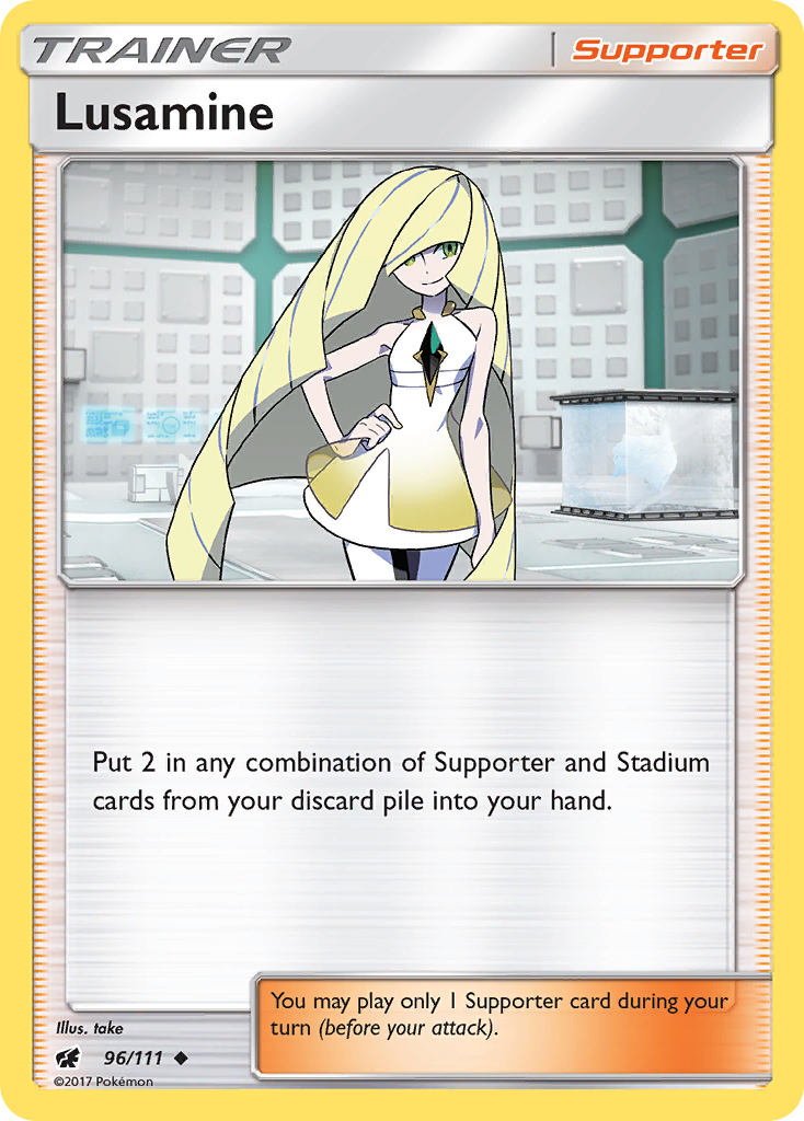 Lusamine (96/111) [Sun & Moon: Crimson Invasion] | Jomio and Rueliete's Cards and Comics